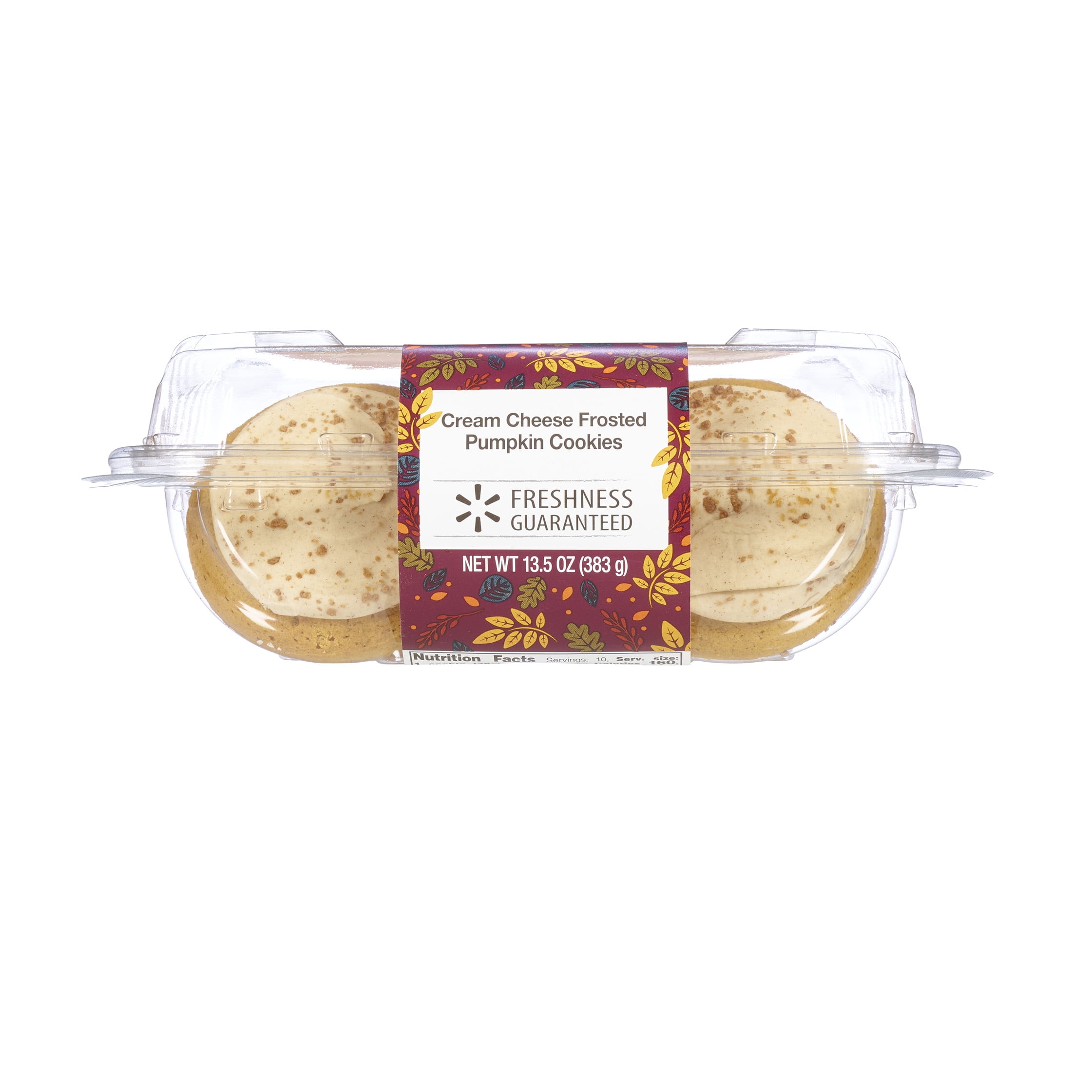 Freshness Guaranteed Harvest Cream Cheese Frosted Pumpkin Cookies, 13.5 oz, 10 Count