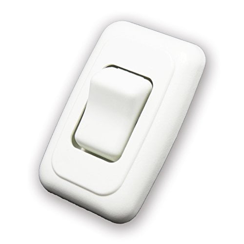 American Technology Components Triple SPST On-Off Switch with Bezel Camper for RV White 12-Volt Trailer 