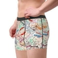 thumbnail image 3 of Rateoe Passport Stamp Mens Boxer Briefs Poly Spandex Performance Boxer Briefs Underwear Hem Boxer Briefs - X-Large, 3 of 8