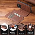 thumbnail image 3 of Dteck for iPhone 16 Pro Max Case Detachable Wallet Case with Card Holder, 2 in 1 Pu Leather Flip Folio Stand Shockproof Phone Cover 6.9 Inch 2024,Brown, 3 of 8
