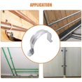 thumbnail image 3 of HSHDLDF 6 Inch Two Hole Strap U Bracket, Stainless Steel Tube Strap Tension Clip Assortment Kit Heavy Duty Rigid Pipe Strap Clamp For The Inner Diameter of Water Pipe is 6 Inch (185mm), 3 of 4