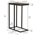 thumbnail image 2 of Household Essentials Jamestown C-Shaped for Accessiblity Side End Table Mid Century Walnut Wood Grain and Black Metal, 2 of 11