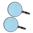 thumbnail image 1 of Universal Motorcycle Mirror, Round Retro Motorcycle Rearview Side Mirrors With Blue Mirror Glass, 360 Rotatable Motorcycle Handlebar Bar End Mirrors For Scooters, Electric Bike, 1 of 8