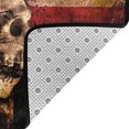 thumbnail image 3 of DouZhe England London Grunge Pattern Area Rugs Non-Slip Machine Washable Floor Mat, Skull And Crossbones Banner Style Carpet Doormat, 63x48 inches, 3 of 6