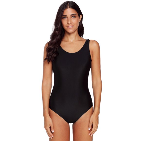 Maillot une Pièce pour Femmes Bleu Marine/noir à Dos Croisé