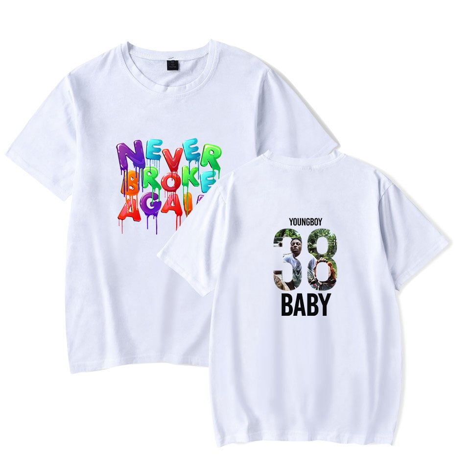 YoungBoy Broke Again Drip T-shirt Merch Men Short Women Funny Tee Unisex Harajuku Tops - Walmart.com