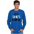 thumbnail image 3 of Aye Matching Set His Hers Cute Funny Men's Long Sleeve Tee T Shirt Brisco Brands 2X, 3 of 4