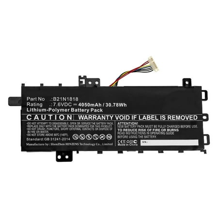 Synergy Digital Laptop Battery, Compatible with Asus VivoBook 15 X512FB-BR332T Laptop, (Li-Pol, 7.6V, 4050mAh), Replacement for Asus 0B200-03190400, 0B200-03190400E, 0B200-03350500 Battery