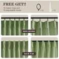 thumbnail image 2 of Nalqet 40*84 inch 2 Panels Pinch Pleated Linen Curtains for Home, Blackout Heat Blocking Window Curtains for Bedroom,Living room,Office,Sage Green, 2 of 9