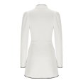 thumbnail image 5 of Sexlip Women's Elegant Mini Dress Long Puff Sleeve Mock Tie Neck A-Line Party Cocktail Bodycon Fashion Casual Dresses White M, 5 of 8