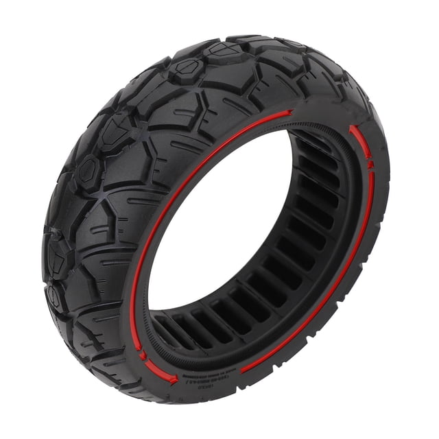 Scooter Sólido Neumilar Sólido 10in 10x3 255x80 80/65-6.5 Línea Roja Universal para Kugoo Scooter eléctrico Rueda de Reemplazo