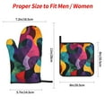 thumbnail image 2 of Salouo Vibrant Abstract Flow for Oven Mitts and Potholders BBQ Gloves-Oven Mitts and Pot Holders Non-Slip Cooking Gloves for Cooking Baking Grilling (4-Piece Set), 2 of 6