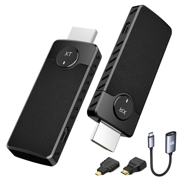 CHOCHI Wireless HDMI Transmitter and Receiver Kit, HDMI Adapter for 1080P Wireless Presentation Devices, Plug&Play, Suitable for laptop/camera/cable box/PS5/cell phone to monitor/projector/HDTV