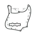 thumbnail image 2 of JB Pickguard Repuesto De Golpeador De Patrón De Carcasa De Golpeador De Bajo Eléctrico Sunnimix Golpeador, 2 of 6