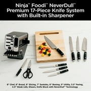 Ninja Foodi NeverDull Premium 17-Piece Knife Set with Built-in Sharpener