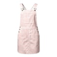 thumbnail image 3 of Bobifish Toddler Girls Suspender Dress Kids Girls Sleeveless Plaid Printed Cross Back Dress With Pocket Casual Kids Girls Dresss, 3 of 7