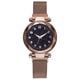 thumbnail image 1 of Reloj de cuarzo para mujer, correa de malla de acero inoxidable, reloj de pulsera con número de cielo estrellado, reloj decorativo para niñas kenally EL0260-06B, 1 of 2