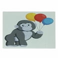 thumbnail image 1 of Gorilla Cutting Board, Big Happy Animal Standing Holding Colorful Balloons Nursery Themed Illustration, Decorative Tempered Glass Cutting and Serving Board, in 3 Sizes, by Ambesonne, 1 of 2