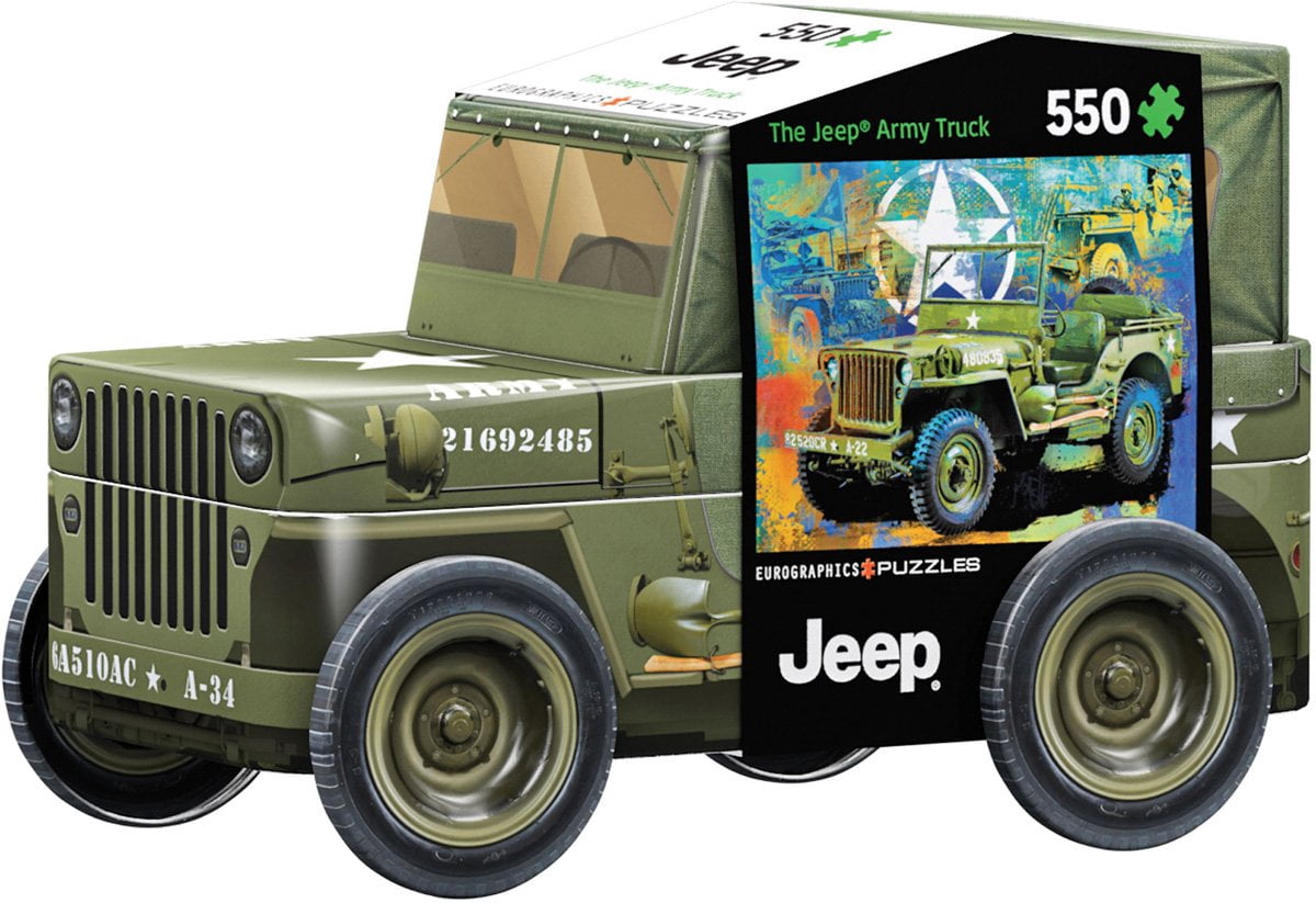 EUROGRAPHICS - MILITARY JEEP 550PC PUZZLE TIN - EUROGRAPHICS - BOÎTE PUZZLE MILITAIRE JEEP 550PC