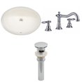 thumbnail image 1 of 19.5-in. W CUPC Oval Bathroom Undermount Sink Set In Biscuit - Chrome Hardware - Overflow Drain Incl. AI-13161, 1 of 8