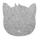 thumbnail image 1 of Cat Shaped Anti-Static Felt Mouse Pad Dust Resistant Light Grey, 1 of 1