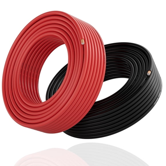 Cable calibre 16 (paquete de 2), 30,48 m, rojo y negro, CCA 16 AWG, para coche
