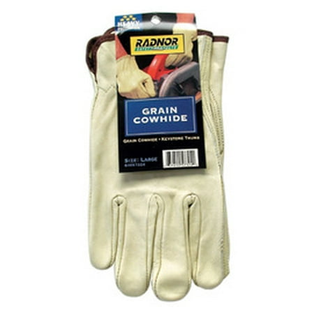 

Radnor Large White Premium Grain Cowhide Unlined Drivers Gloves (3 Pairs)