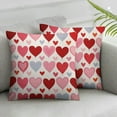thumbnail image 2 of MLJA  Valentine's Day Pillow Cover Red Pink Heart Decoration Valentine Lumbar Throw Cushion Case for Bedroom Sofa Couch Home Decor, 2 of 6