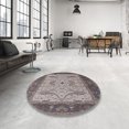 thumbnail image 4 of Ahgly Company Machine Washable Indoor Rectangle Industrial Modern Rosy Brown Pink Area Rugs, 7' x 10', 4 of 7