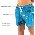 thumbnail image 2 of Printed, Solid & Fluorescent Colored Quick Dry Swim Shorts for Boys and Girls, Swim Trunks, Bathing Suits, Swimwear, Swim Shorts for Kids, Shark Blue, 7-8T, 2 of 11