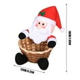thumbnail image 3 of HCTSHG Christmas Candy Storage Basket Santa Snowman Candy Woven Holder Basket Christmas Candy Bowl Candy Dish Sugar Snack Container for Table Desk Decoration Christmas Gift, 3 of 5