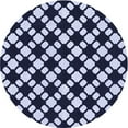 thumbnail image 1 of Ahgly Company Machine Washable Indoor Round Transitional Night Blue Area Rugs, 8' Round, 1 of 7