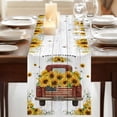 thumbnail image 3 of Table Runners 72 Inches Long Dress Scarves, Sunflower Truck Farmhouse Kitchen/Dining Table Runner, Coffee Tablerunners, Summer Botanical Elegant Pastoral Floral Wooden 14x72 Inch, 3 of 9
