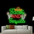 thumbnail image 2 of Handmadetneonsign Tacos And Tequila Neon Sign, Tequila Wall Art Decor, Mexico Party Pub Bar Beer Wall Decor, 2 of 5