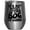 Silver, variant on Funny It's Not Drinking Alone If the Dog Is Home Quote, Groovy Retro Wavy Text Merch Gift, White 12oz Wine Tumbler