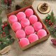 thumbnail image 1 of 12 bolas navideñas de terciopelo flocadas, adornos navideños de plástico, adornos colgantes decorativos para árbol de Navidad, decoración de 3,15 pulgadas, 1 of 5