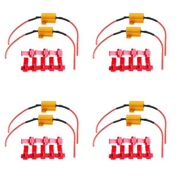 Cuartos 2 uds 25W 6ohm LED resistencia de carga de luz de coche resistencias para lámpara de señal de giro