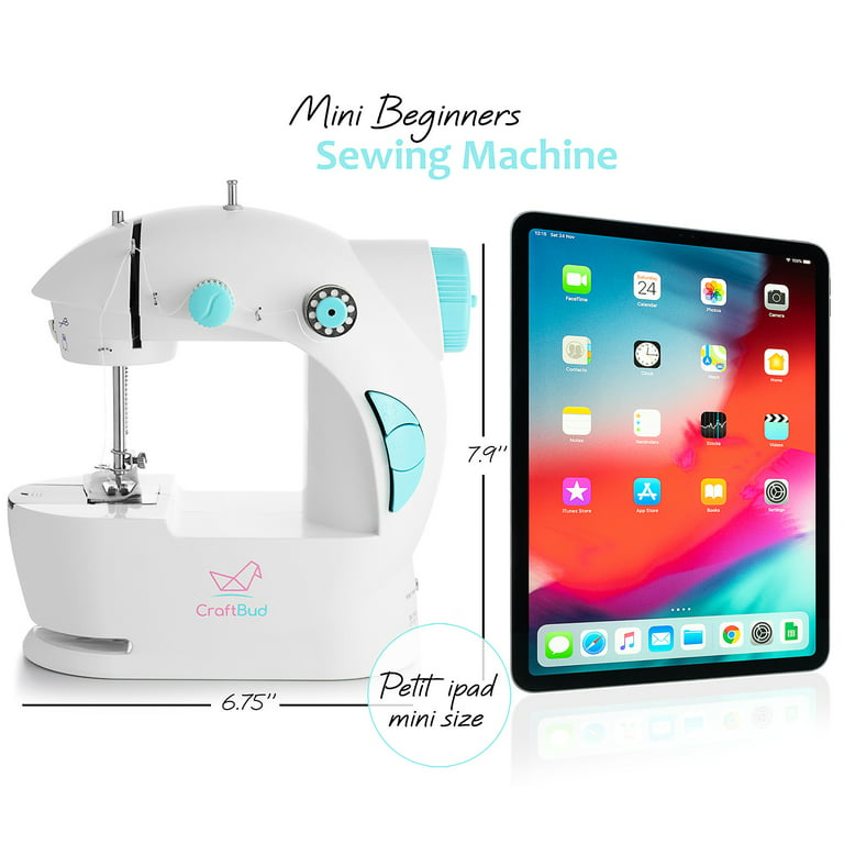  yookee home Sewing Machine for Beginners Compact Sewing Machine  with Accessories Kit Easy to Use Portable Sewing Machine for Adults and  Kids, Home, Travel, Clothing Repair and Sewing Crafts