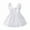 A-3862White, variant on MEZZALL Girls Dresses O-Neck Flutter Sleeve Casual Summer Dress For Toddler Age 2-6 Elastic Waist Solid Color Comfortable For Daily Wear Sundress Fashionable / 6-7 Years