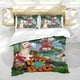 thumbnail image 5 of Es un Mundo Grande y Ancho Conjunto de sábanas temático, trío de piezas, cómodo y amigable con la piel, diseño único, regalo de decoración para el hogar para familiares, amigos y fans, 90 cm * 190 cm, 5 of 6