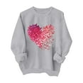 thumbnail image 2 of Xdegoge Cute Valentines Sweatshirts for Women Long Sleeve Love Heart Graphic Sweatshirt Pullover Casual Warm Crewneck Fashion Tops, 2 of 8