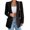 Black, variant on Joernso Women Suit Coat Spring Autumn Solid Color Business Suit Coat Lapel Long Sleeve Flap Pockets Open Front Suit Jacket