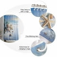 thumbnail image 5 of 60x72 Inch Shower Curtains for Bathroom Christmas Beach Fabric Bath Curtain Decor Blue Shell Starfish Conch Pine Cone Snow Waterproof Restroom Curtains Shower Set Accessories with 12 Hooks 60 Inch, 5 of 6