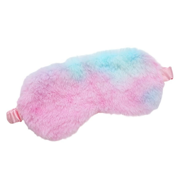 Cloud-Soft Plush Sleep Mask with Adjustable Strap Hygge Lifestyle Eye Cover Double-Layer Satin Lining Thermal Insulation Blindfold for Travel Meditation Women Men