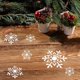 thumbnail image 1 of Fiudx Decoraciones navideñas para interiores Papel tapiz autoadhesivo para decoración de pared con copos de nieve blancos navideños para baño y sala de estar, 1 of 7
