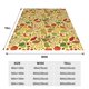 thumbnail image 3 of Balery Fruits And Vegetables Manta de Felpa Suave y Acogedora – Cobija de Franela Aterciopelada para Cama, Lavable y Cálida para Sofá, Mascotas, Transpirable-60"x50", 3 of 7