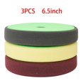 thumbnail image 2 of 3Pcs Sponge Buffing Pads Foam Polishing Pads Kit Sanding Disc for Car Waxing 6.5Inch, 2 of 9