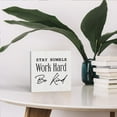 thumbnail image 4 of Zomyto 7"x7" Inspirational Stay Humble Wooden Box Sign Office Desk Decor Motivational Wood Box Sign, 4 of 6
