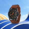 thumbnail image 2 of Reloj de pulsera de cuarzo para hombre, de nailon tejido, deportivo, de moda, con calendario, de cuarzo (marrón), 2 of 5