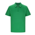 thumbnail image 6 of Qgtaibl Men's Textured Knit T Shirt Short Sleeve Turndown Collar Tshirt 1/4 Zip Up Slim Fit Tops Summer Solid Color Pullover Tee Green,XXL, 6 of 6